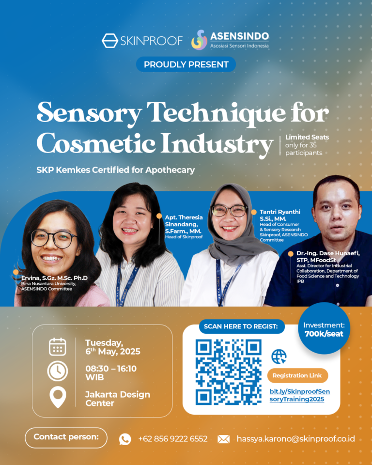 Workshop Sensory Technique for Cosmetic Industry